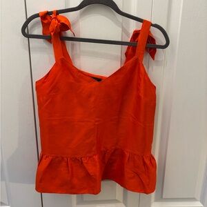 Women's Orange Sleeveless Top